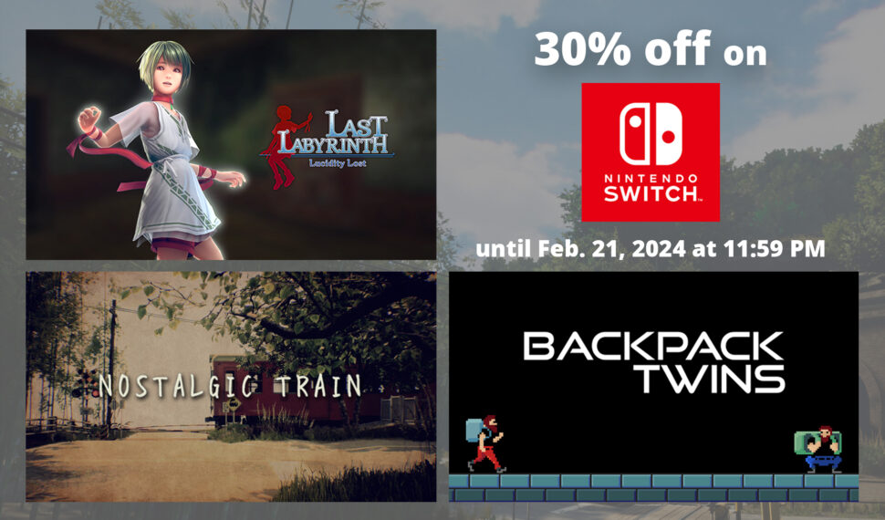 [Sale] Nintendo Switch version is 30%OFF (until Feb. 21, 11:59 pm PST/Local Time/JST)