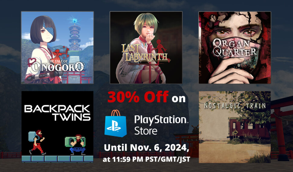 [Sale] PlayStation version is 30%OFF (until Nov. 6, 11:59 pm PST/GMT/JST)