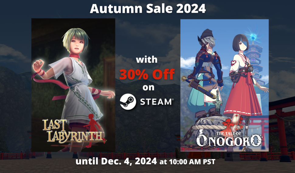 【Sale】Steam Autumn Sale 2024で30％OFF(2024年12月5日(木)午前時 JSTまで)